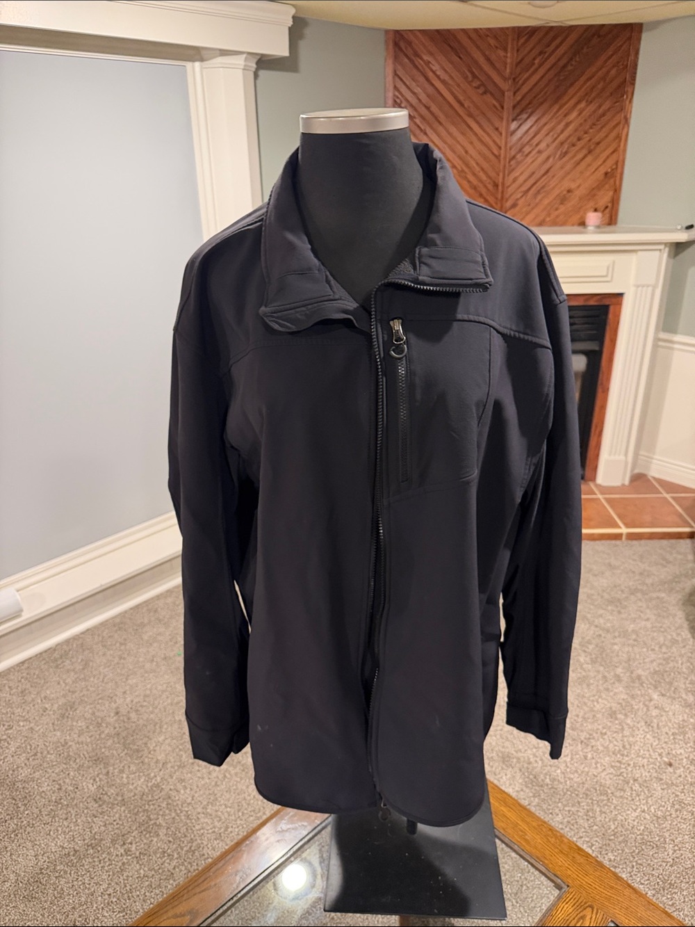 Duluth Trading Co Black Lightweight Softshell Zip Jacket